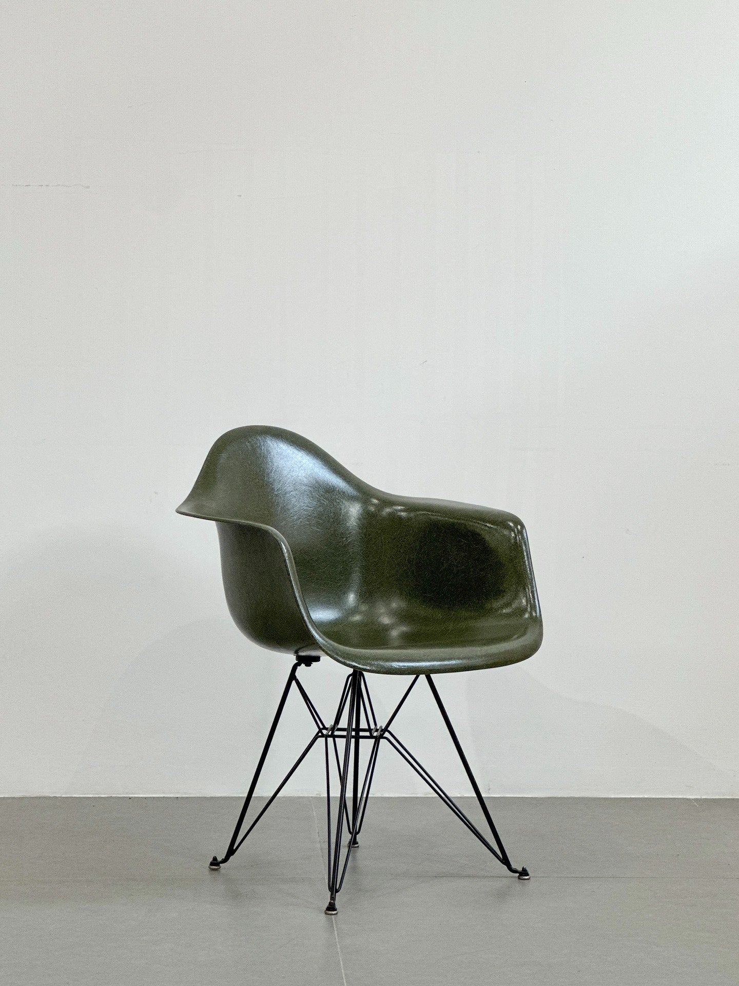Green Eames DAR Eiffel Chair by Charles and Ray Eames