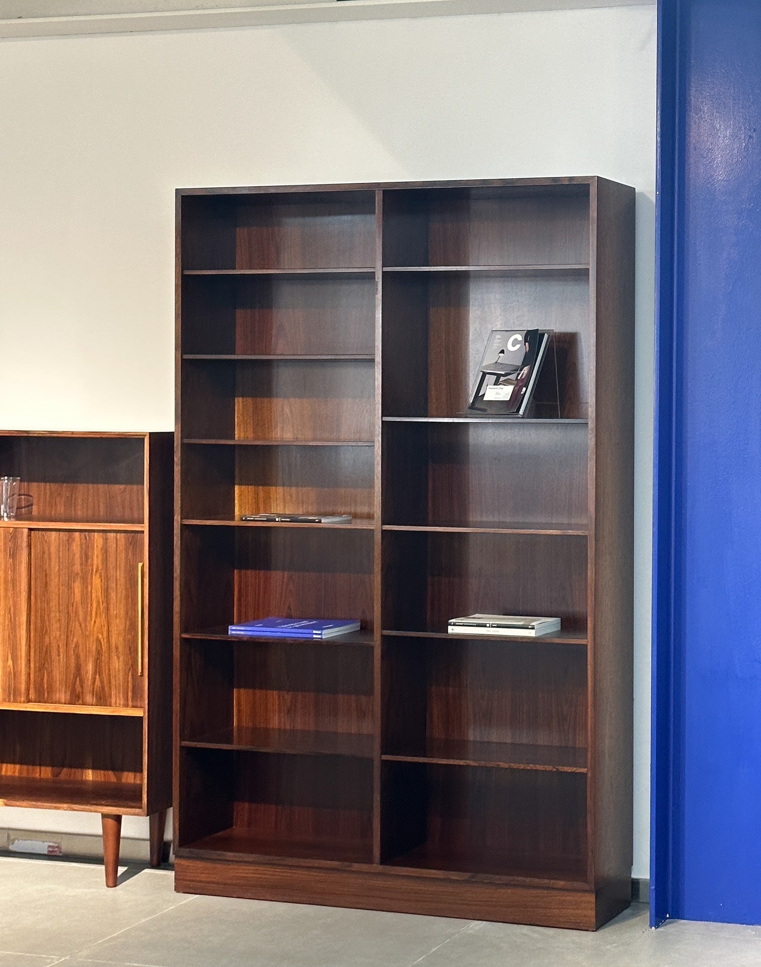 Designer Danish Rosewood Bookcase by Gunni Omann