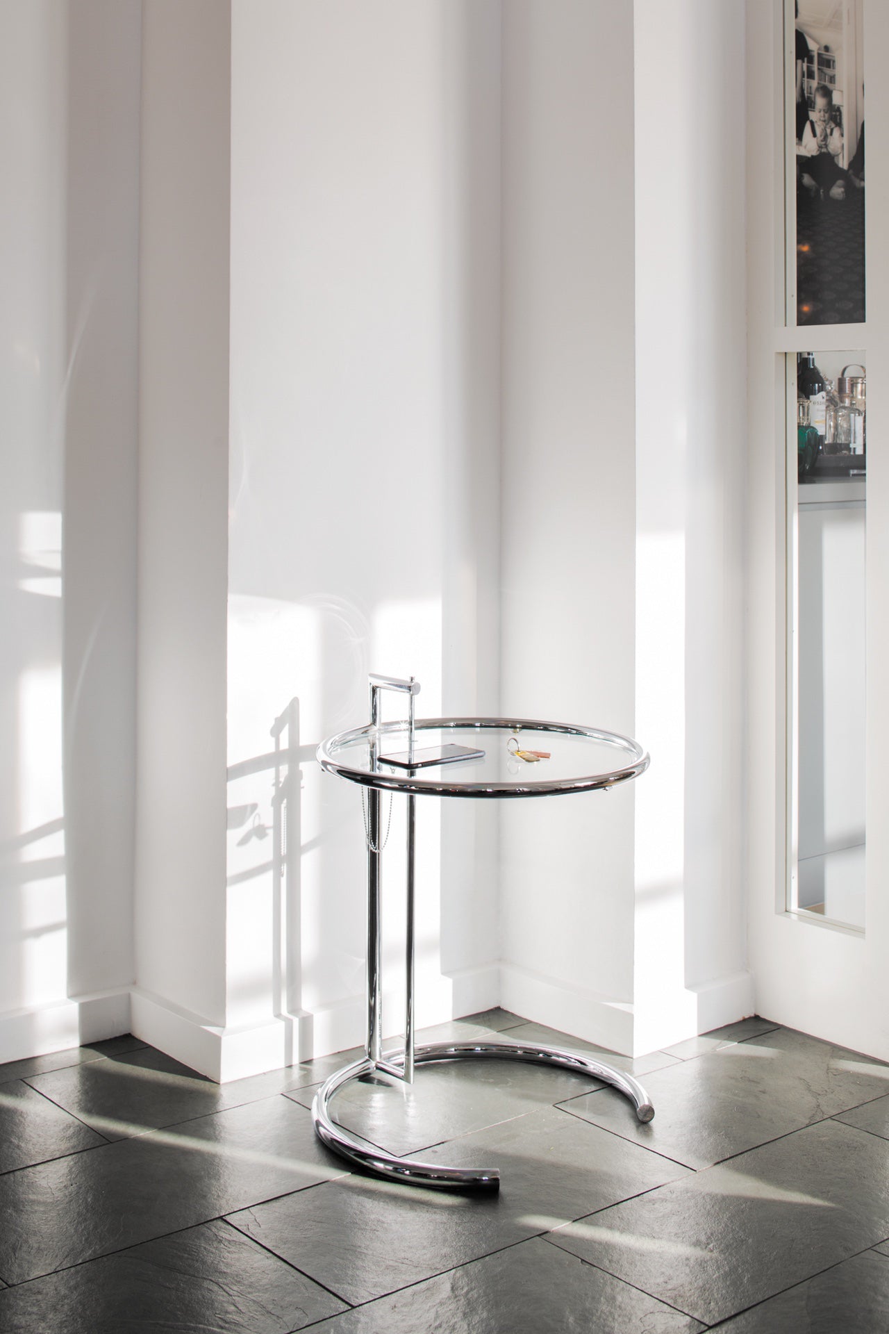 Adjustable Height Side Table E1027 by Eileen Gray