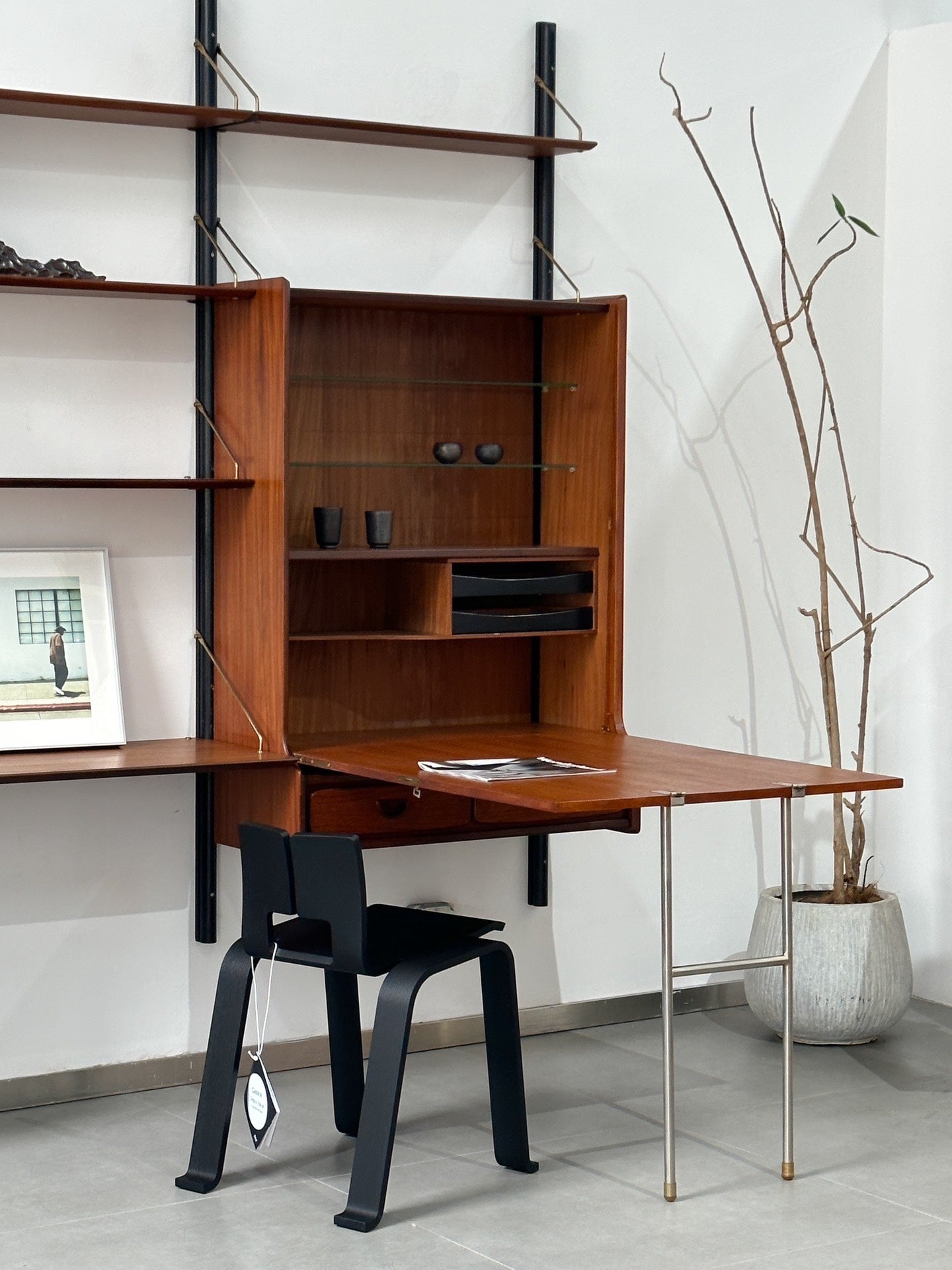 Dutch-Made Bookcase Wall Shelf System by Lous Van Teeffelen