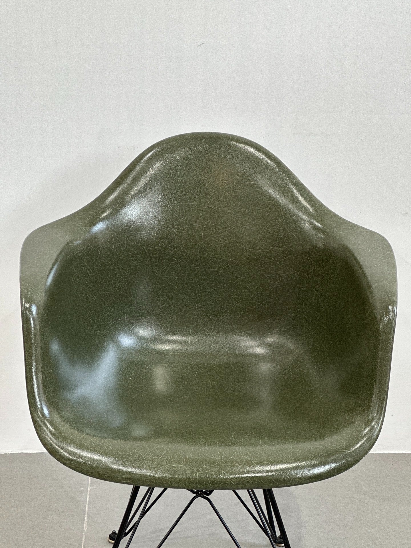 Green Eames DAR Eiffel Chair by Charles and Ray Eames