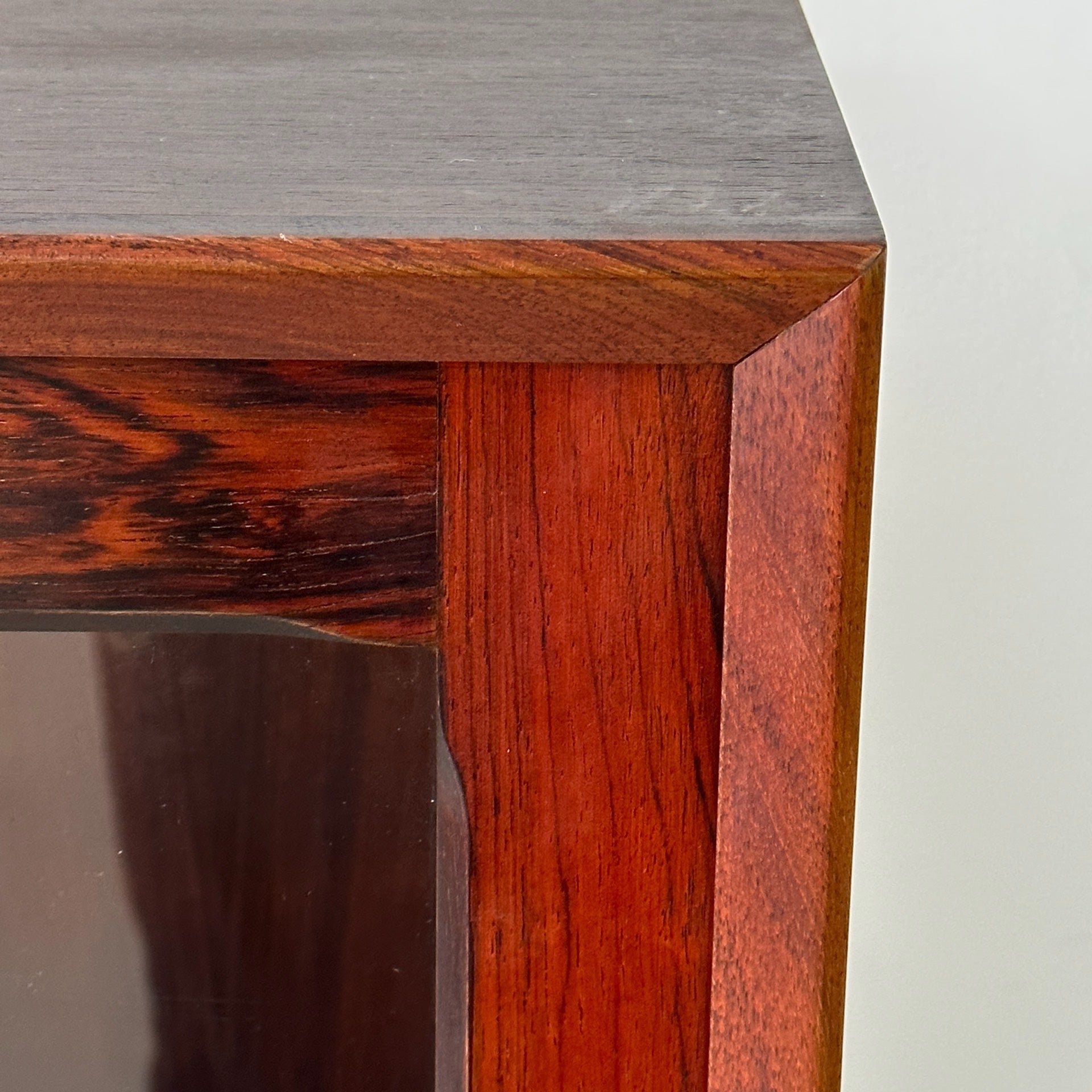 Danish Rosewood Glass Display Bookcase by Poul Hundevad