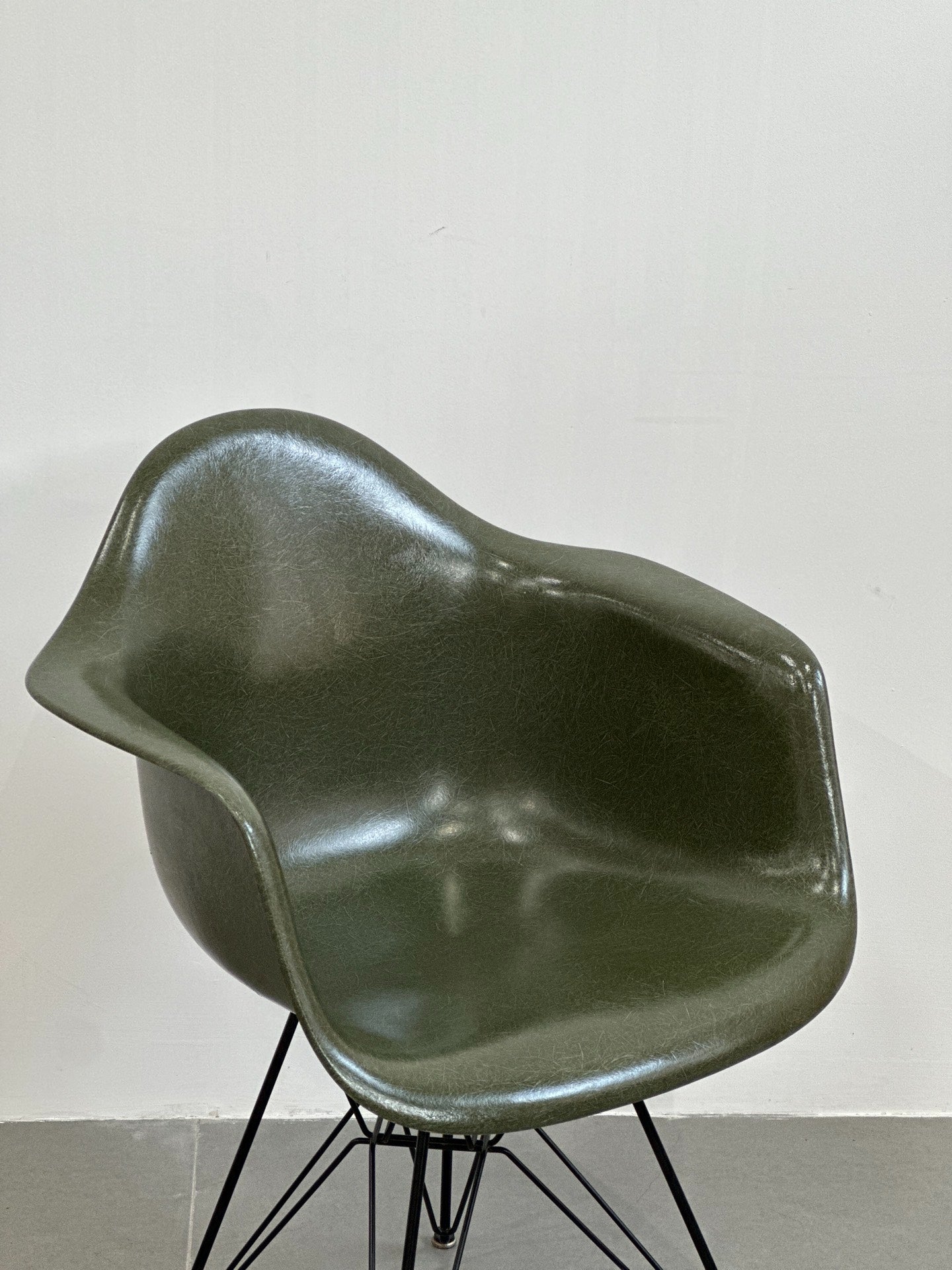 Green Eames DAR Eiffel Chair by Charles and Ray Eames