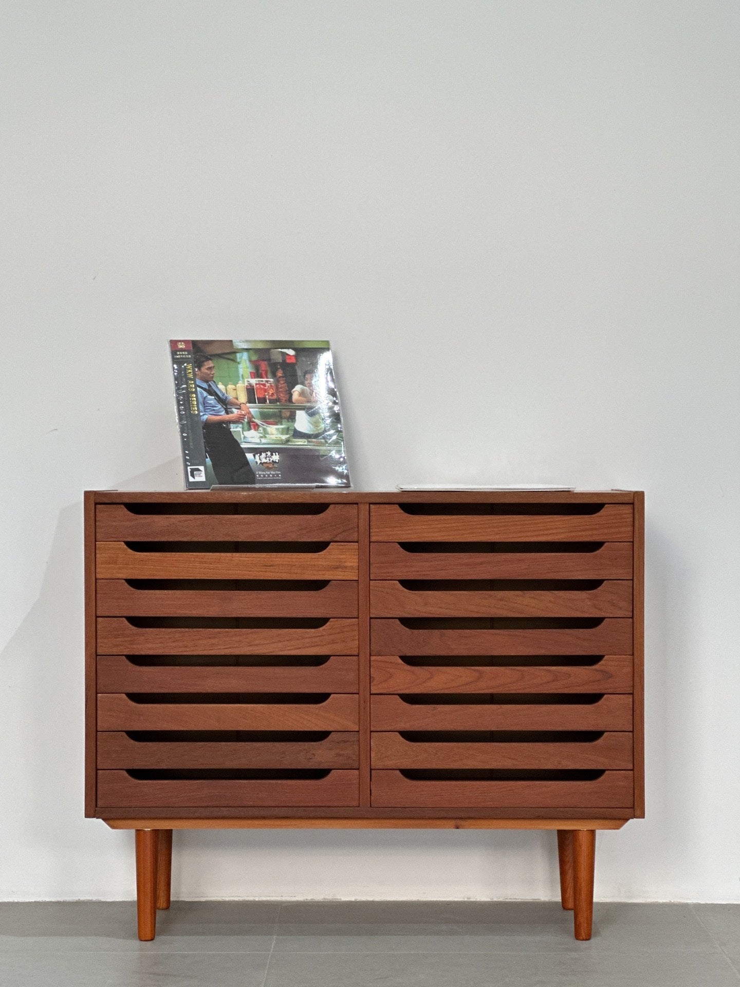 Danish Storage Cabinet: Teak Filing Cabinet by Designer