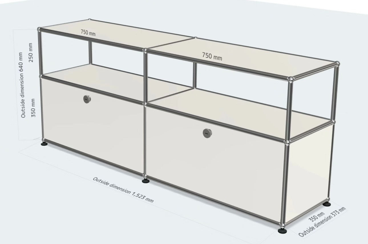 White Genuine USM Side Cabinet: USM SC