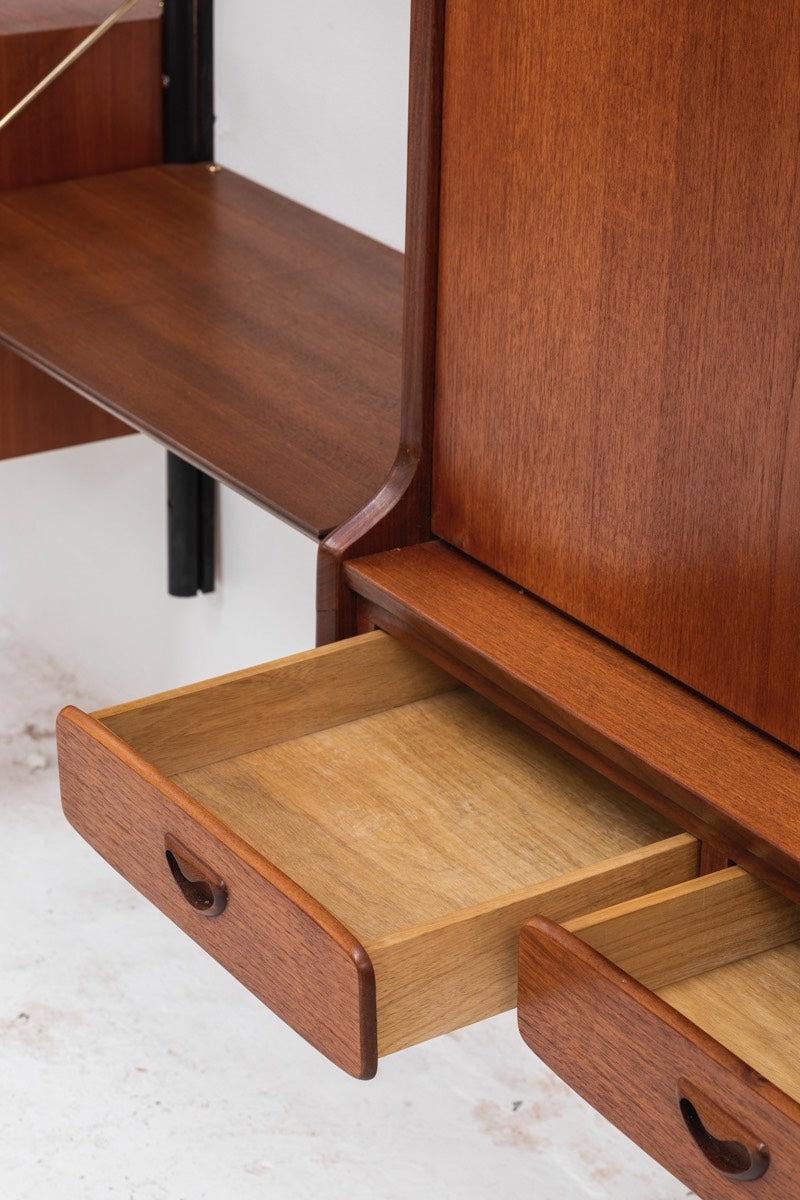 Dutch-Made Bookcase Wall Shelf System by Lous Van Teeffelen