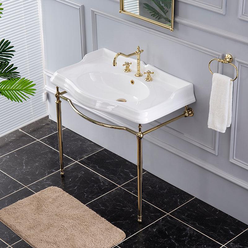 Isidora Butterfly Ceramic Basin with Copper Bracket