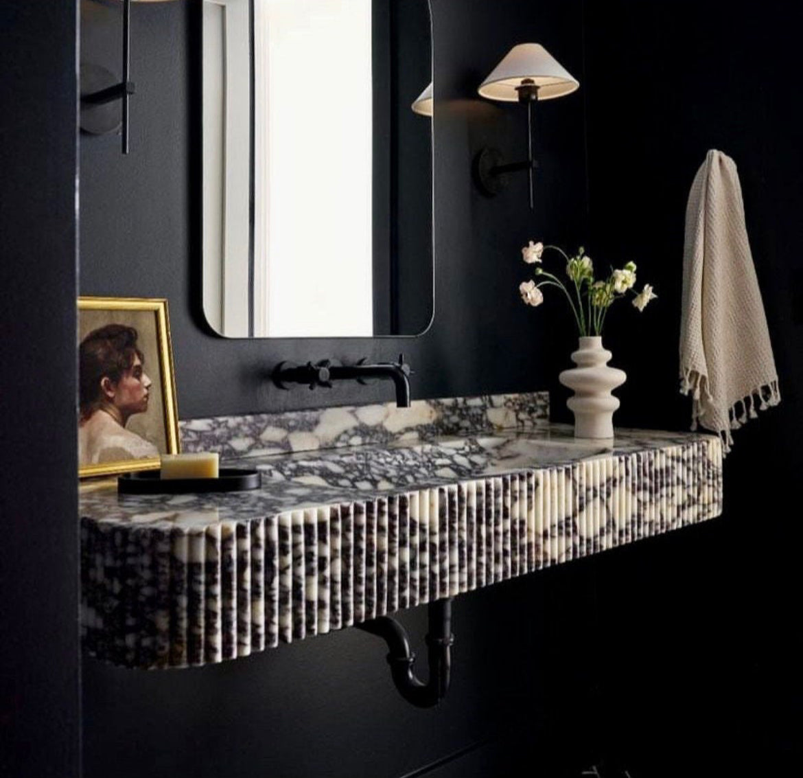 Calacutta Viola Marble Sink