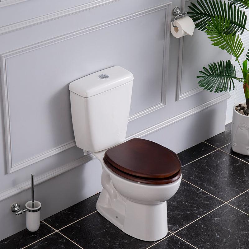 Milano Retro Siphon Split Toilet with Wood Cover