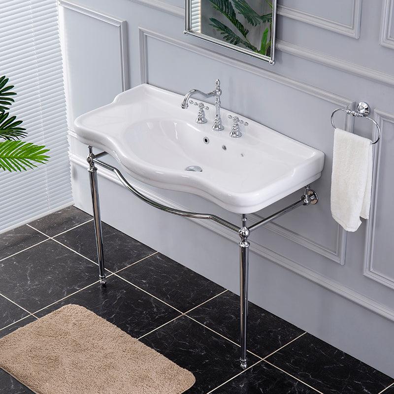 Isidora Butterfly Ceramic Basin with Copper Bracket