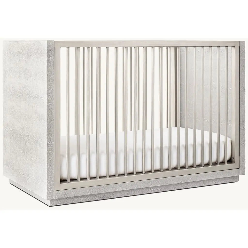 Luxury Modern Teak Wood Baby Crib: Transitional Nursery Cot for Infants