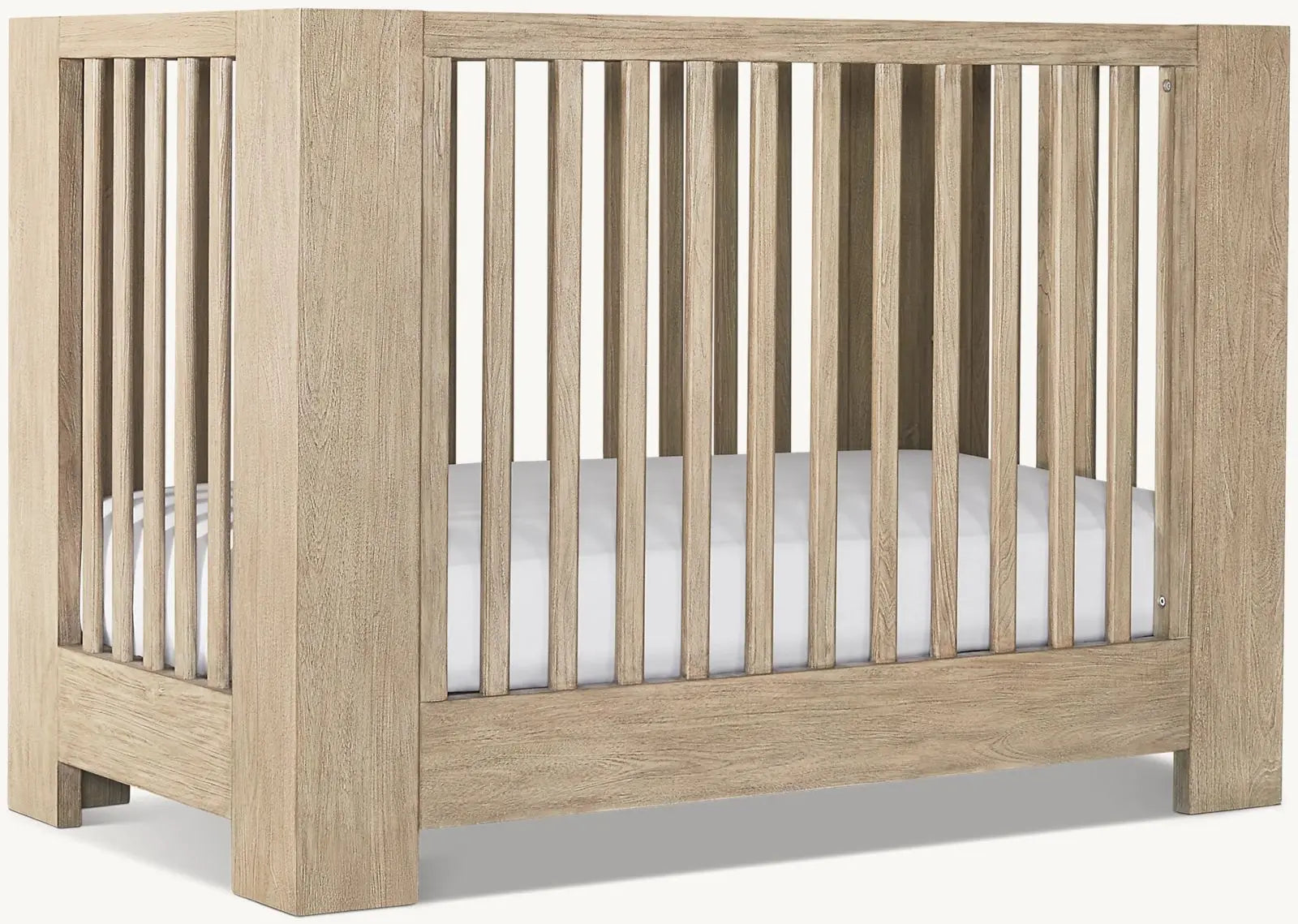 Modern Solid Teak Wood Baby Crib - Durable, Safe Infant Cot Bed