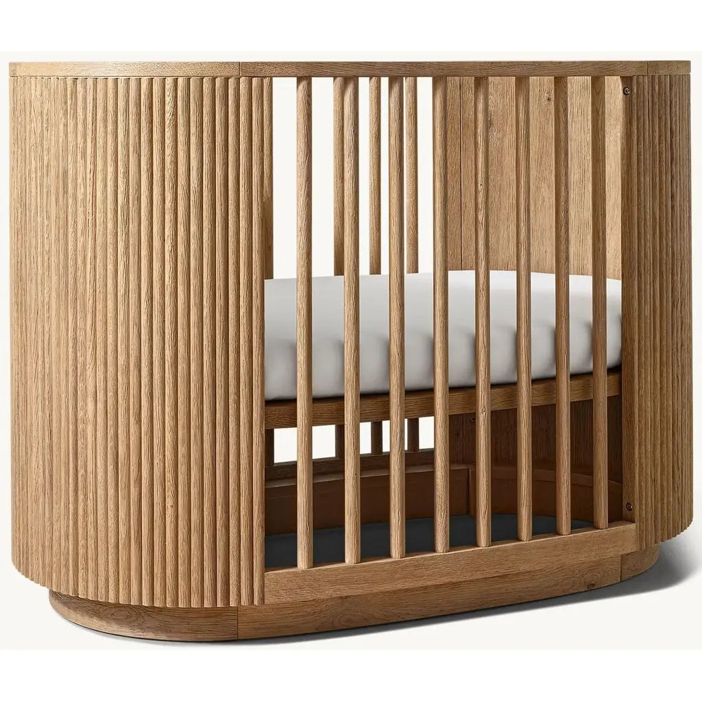 Premier Solid Mahogany Convertible Baby Crib with Storage Drawer for Nursery