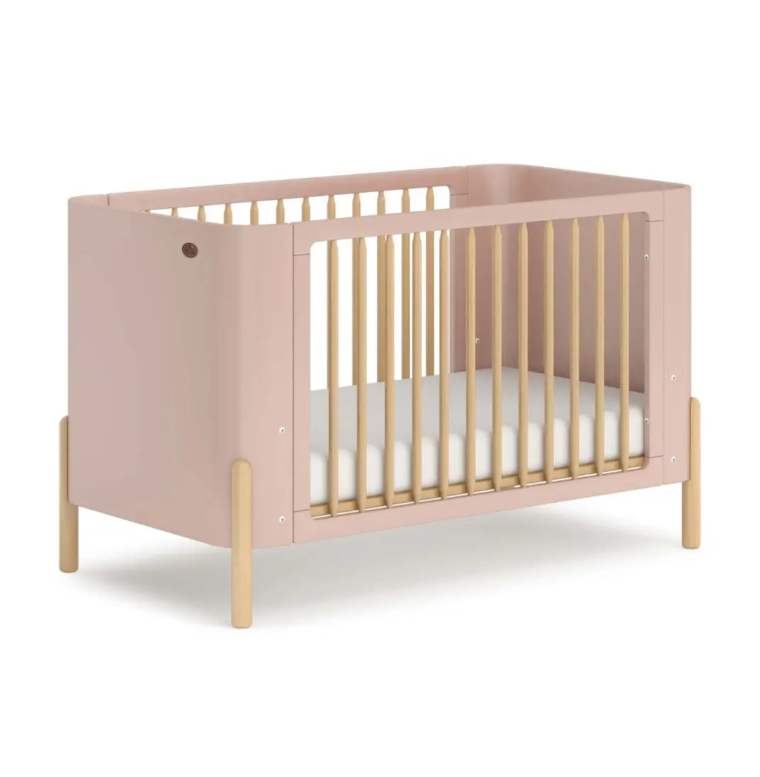 Elegant Teak Wood Baby Crib, Adjustable Toddler Bed, Safe Nursery Cot