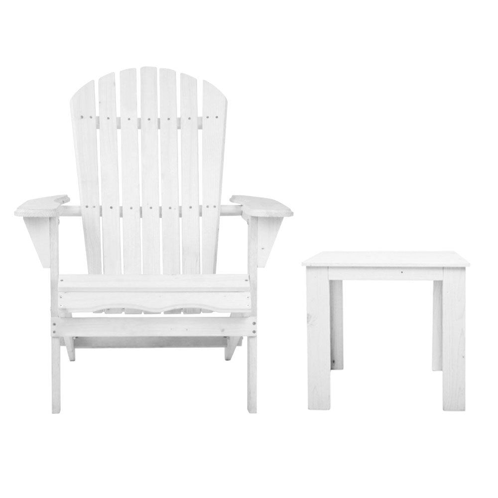 Gardeon 3PC Adirondack Outdoor Table and Chairs