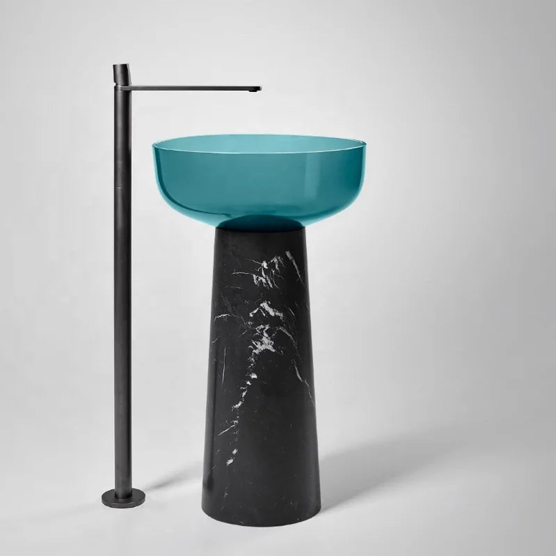 Matteo Glass pedestal basin