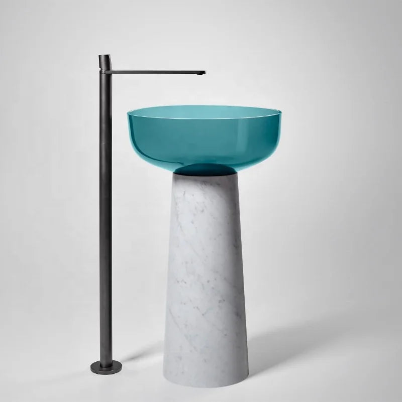 Matteo Glass pedestal basin