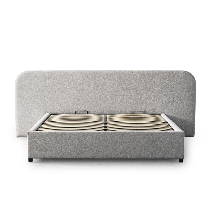 Meredith Queen Sized Bed Frame - Clay Grey with storage