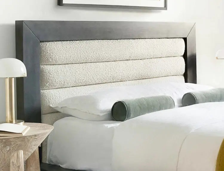 Thoreau Fabric Lambskin Solid Wood Bed