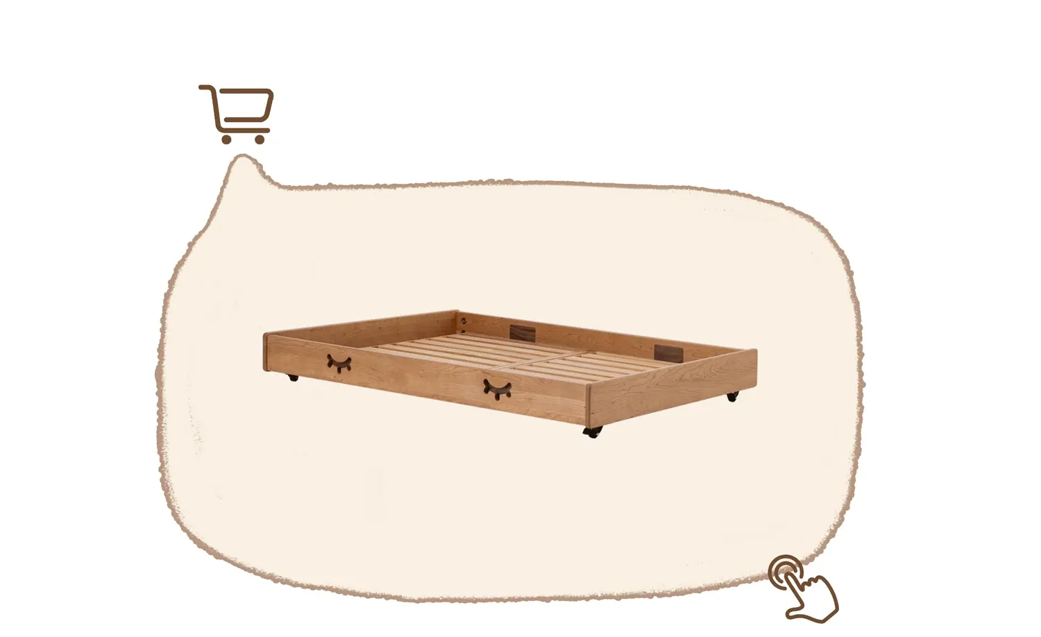 Sebastian Crown retro cherry wood bed