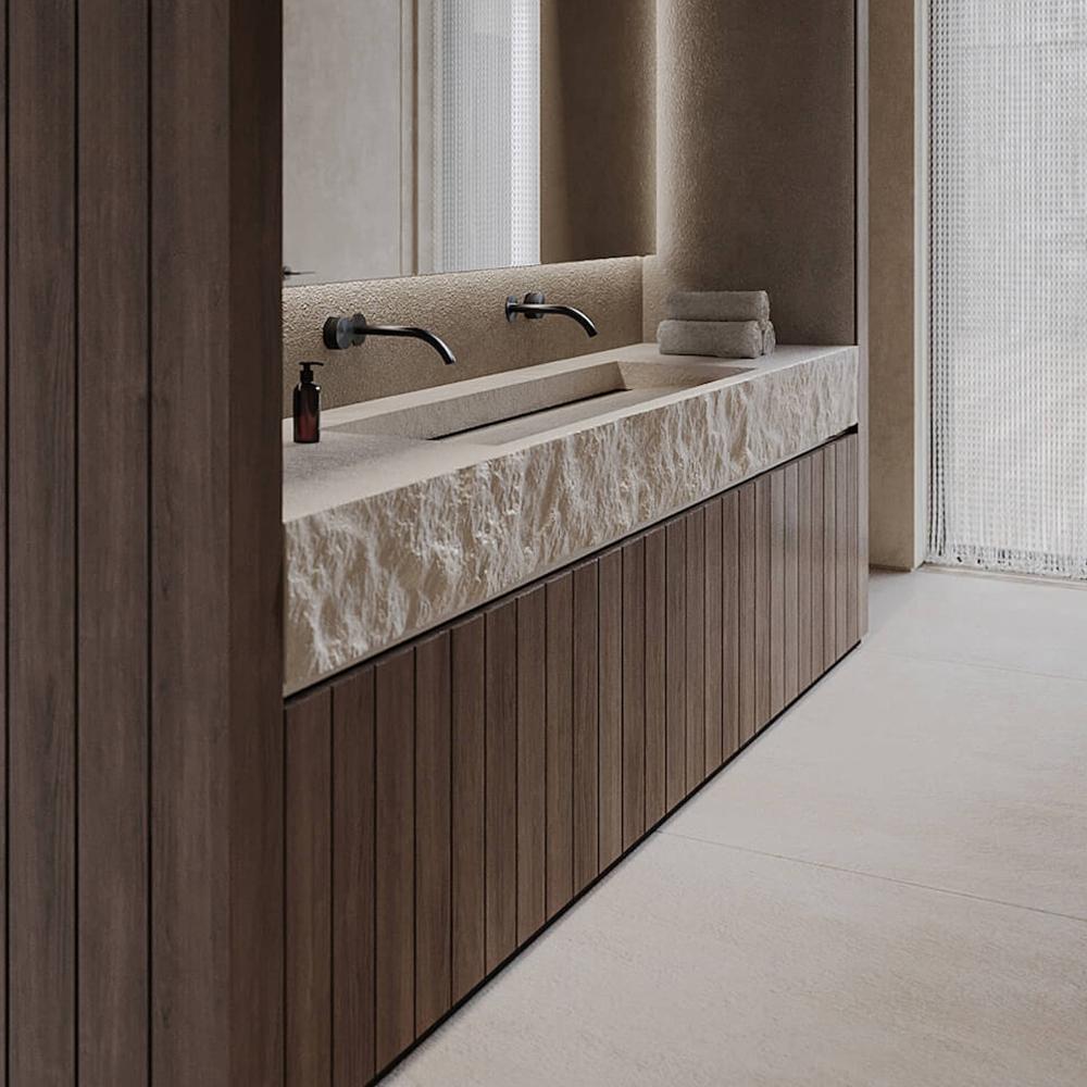 Ayesha Wabi-Sabi Stone Double Basin