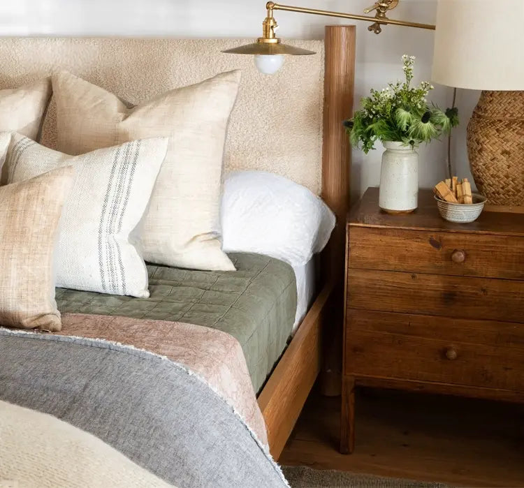 Gable Neoclassical Soft Lamb Style Bed