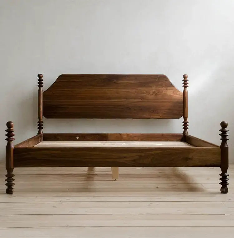 Rosette Elegant Solid Wood Wedding Bed