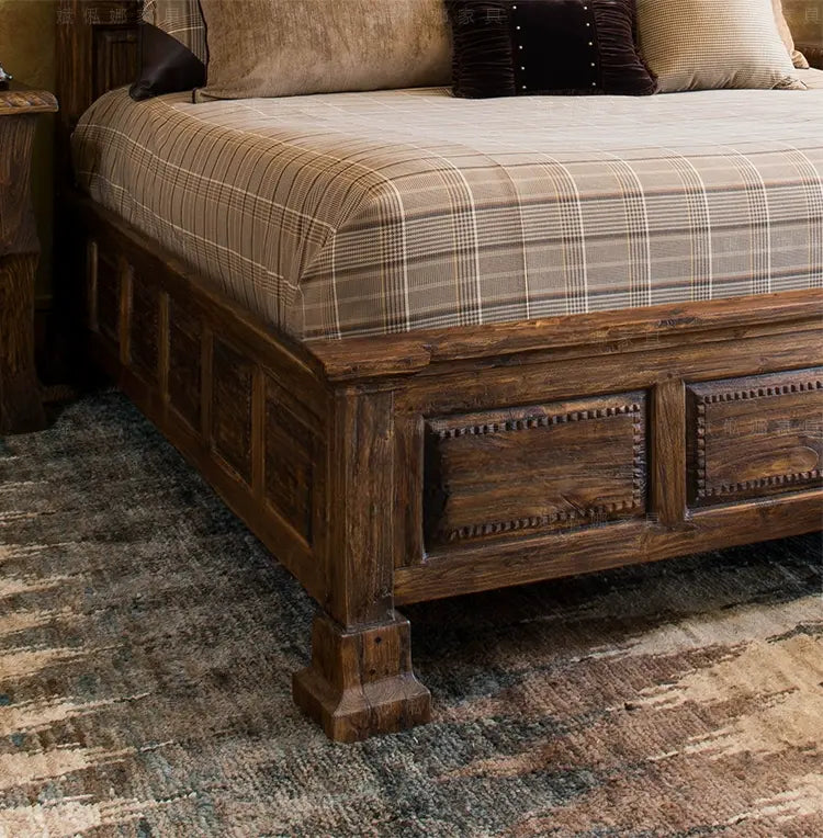 Raine Retro Light Luxury Customizable Double Bed