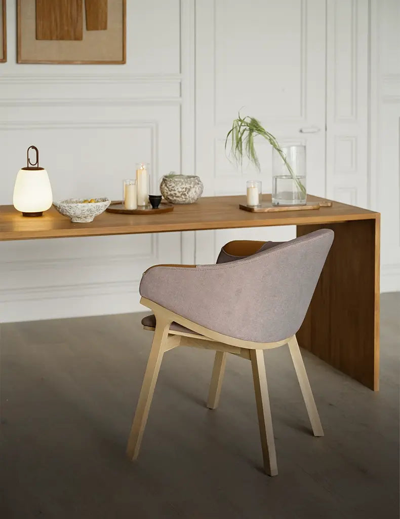 Zella Solid Oak Armrest Dining Room Chair