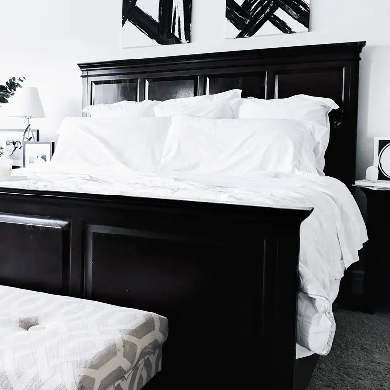 Lyon Black Solid Wood Princess Bed