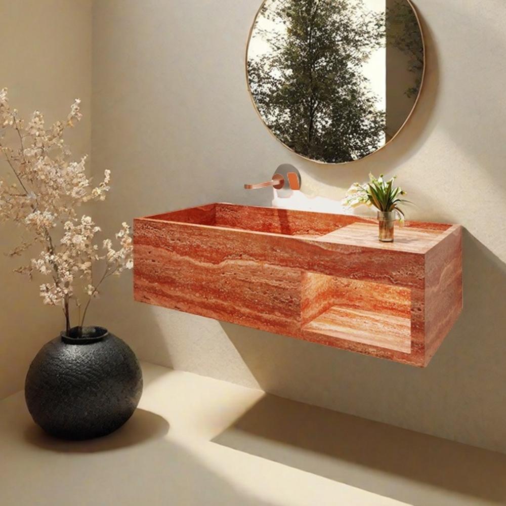 Elio Red Cave Antique Marble Sink