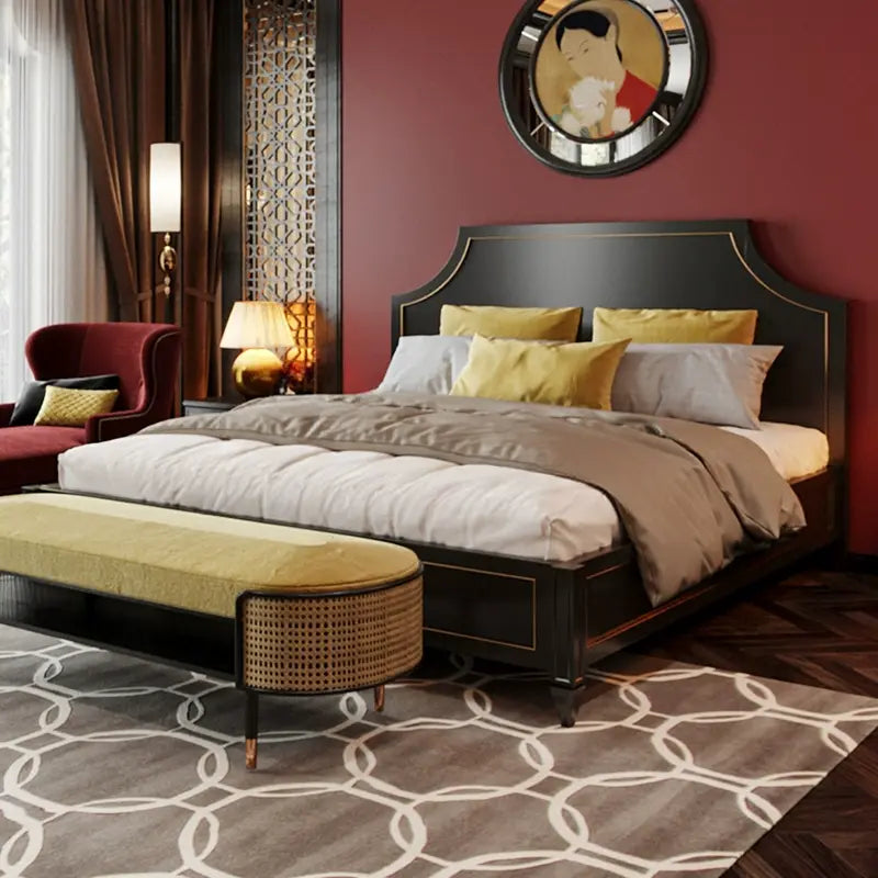 Charley Master Bedroom Custom Carved Wood Bed