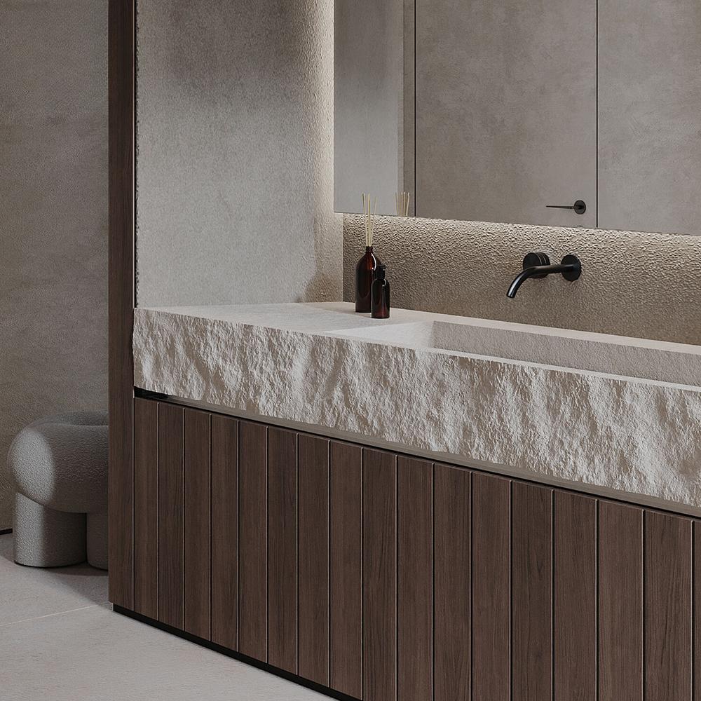 Ayesha Wabi-Sabi Stone Double Basin