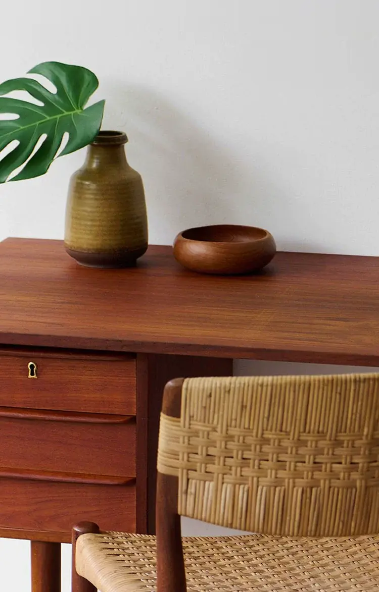 Lucien Designer Cherry Wood Executive Desk