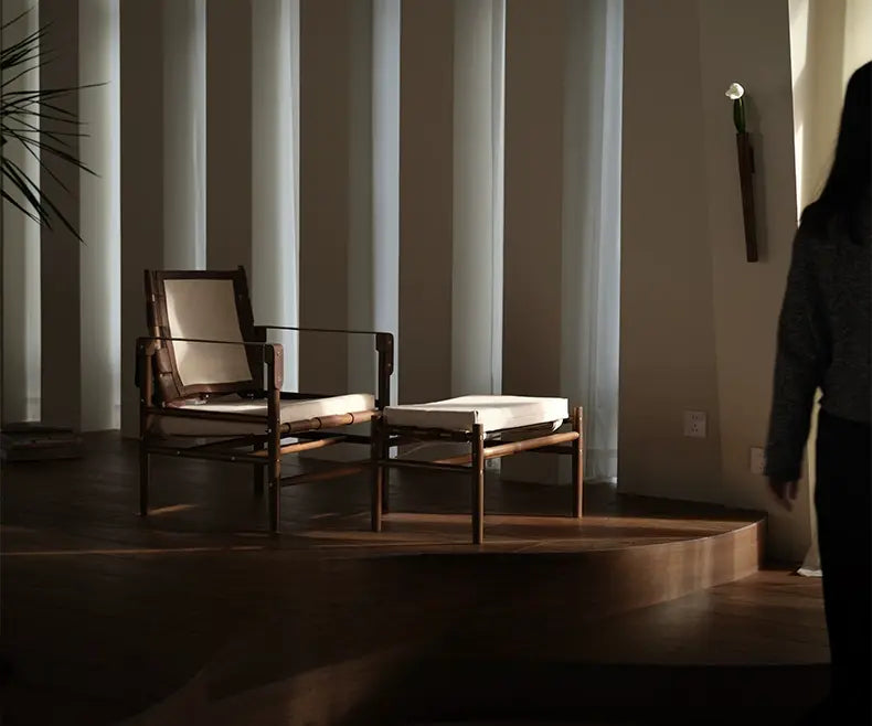 Nicolo Retro Teak Ghost Leisure Chair