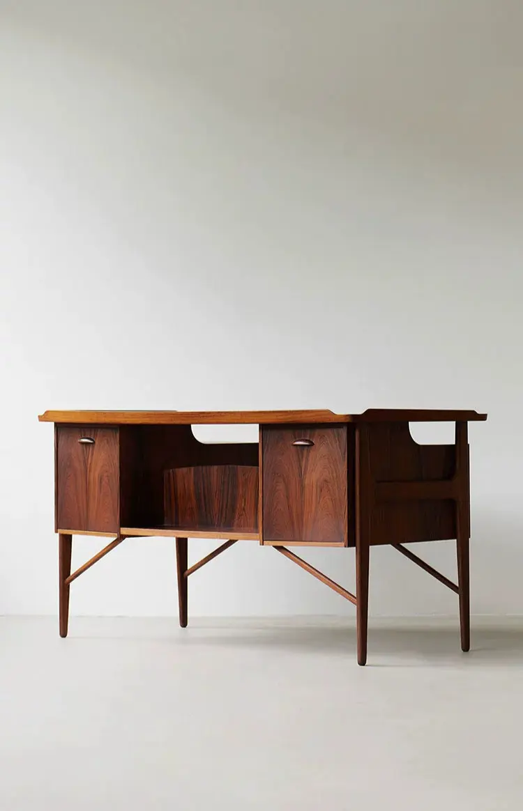 Rémy Modern Teak Study Desk Storage