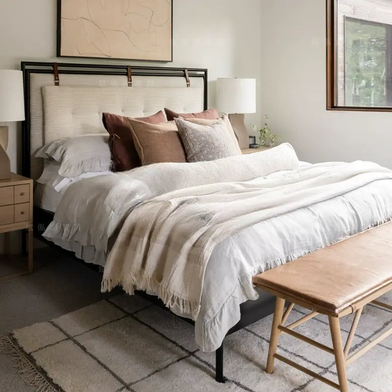 Emeraude Light Luxury Neoclassical Double Bed