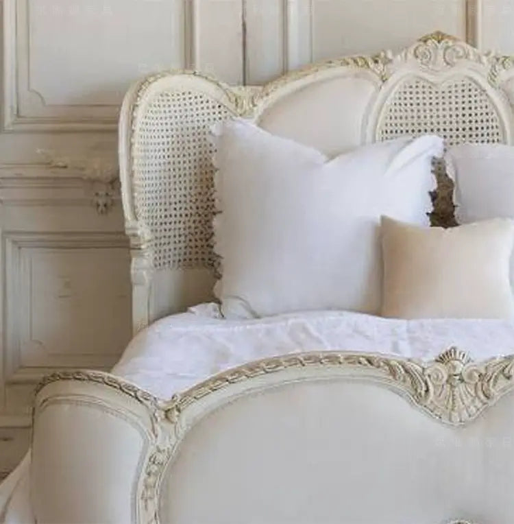 Giulia Modern Rattan Double Bed with Storage