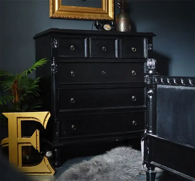 Lilou  Vintage Fabric Carved Bed Custom Design