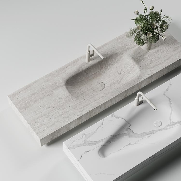 Jonah Fish Belly White Marble Sink