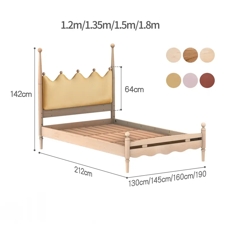 Sebastian Crown retro cherry wood bed