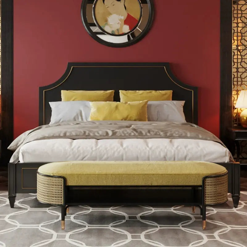 Charley Master Bedroom Custom Carved Wood Bed