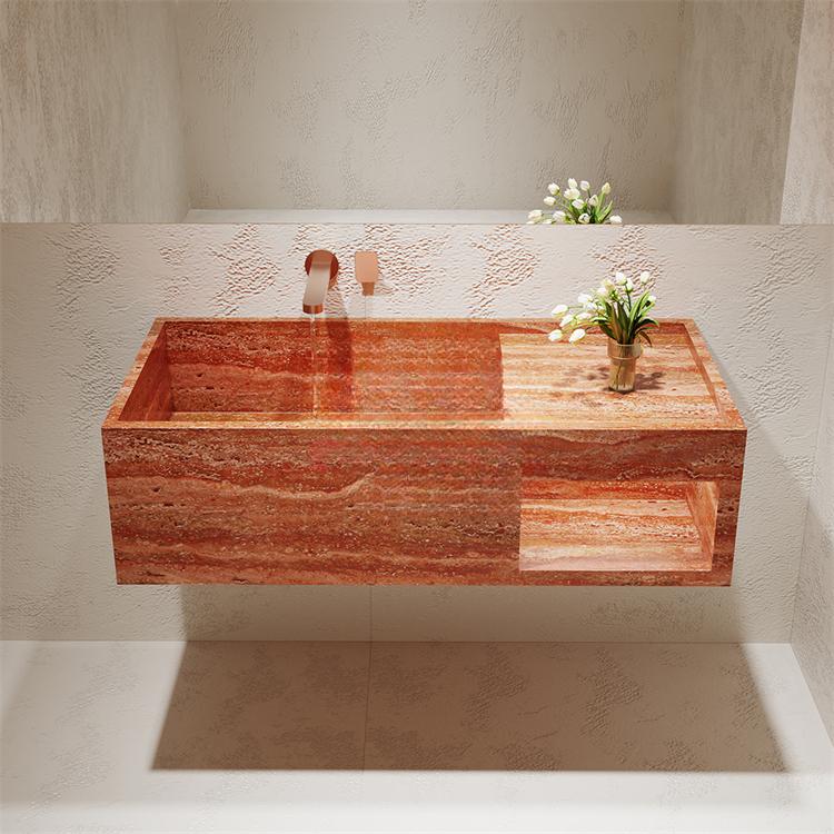 Millie Red Cave Stone Wall-Mounted Basin