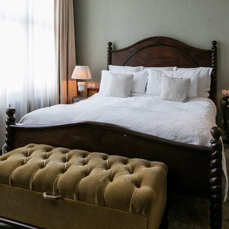 Rosemarie Elegant Neoclassical Double Princess Bed