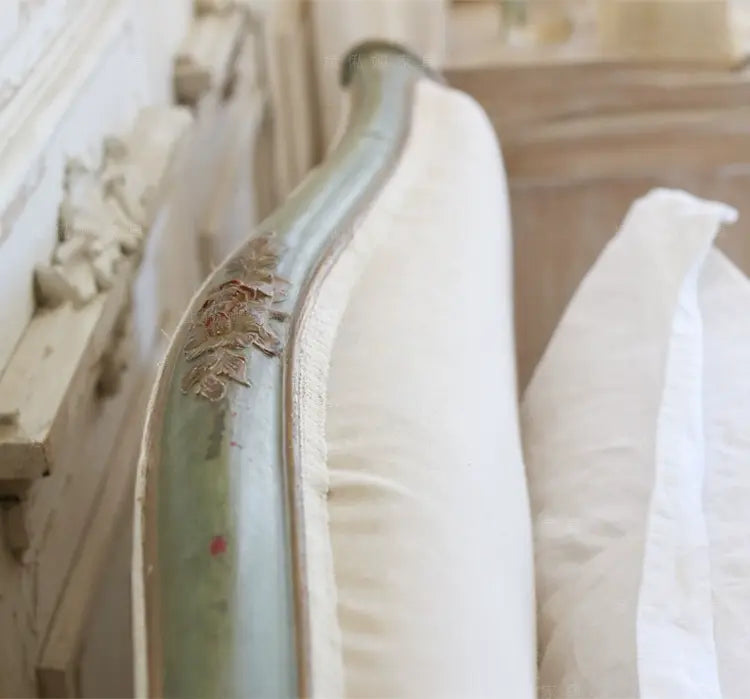 Viola Retro Carved Solid Wood Double Bed