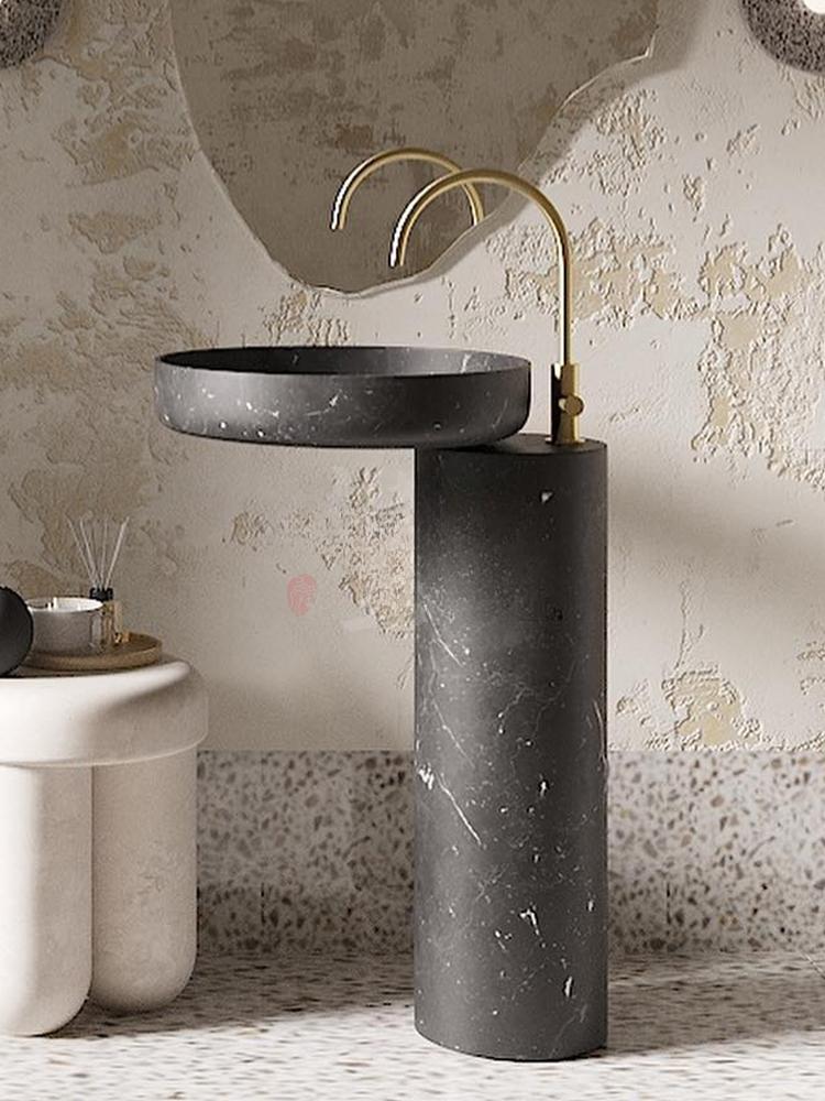 Rae Medieval Marble Pedestal Sink
