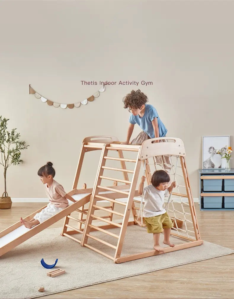 Louie Solid Wood Kids Slide & Climber