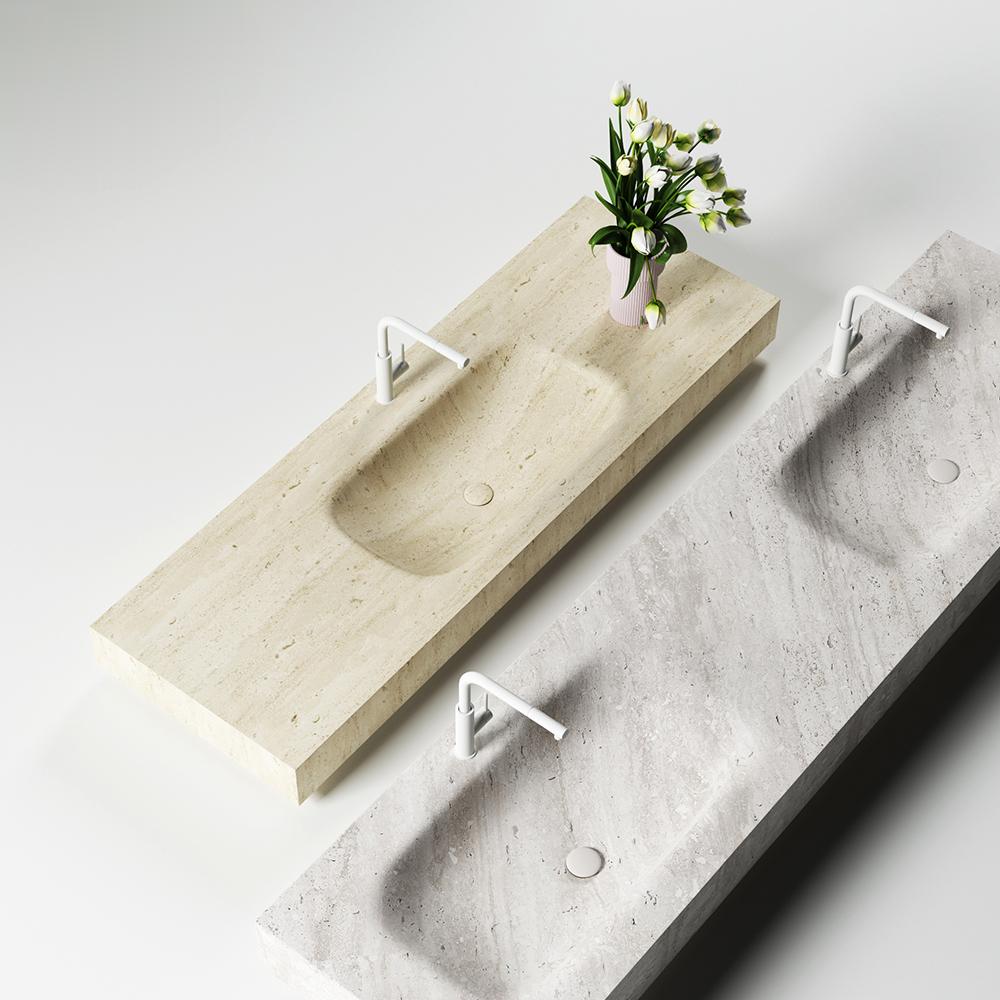 Lennon Beige Roman Travertine Integrated Sink
