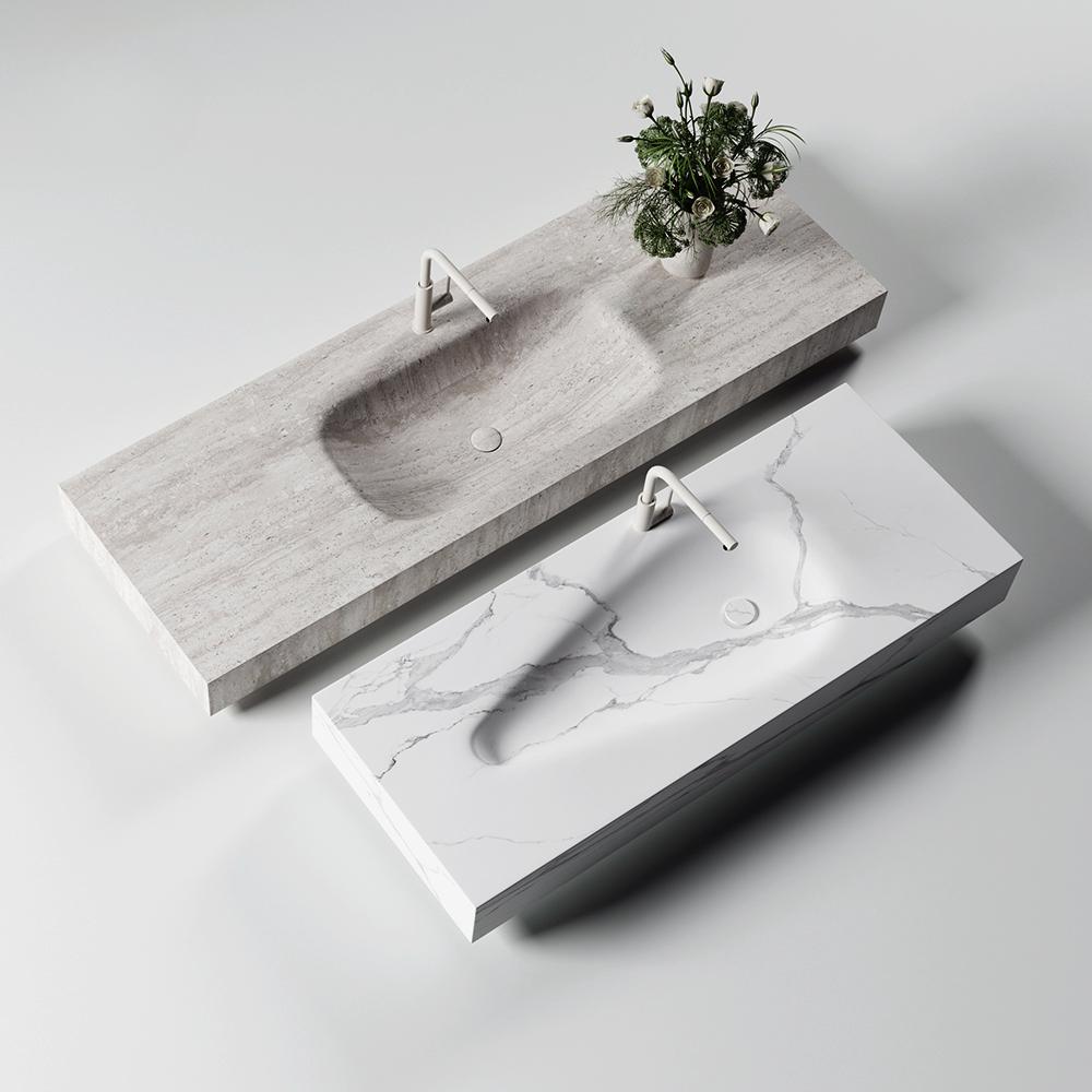 Jonah Fish Belly White Marble Sink