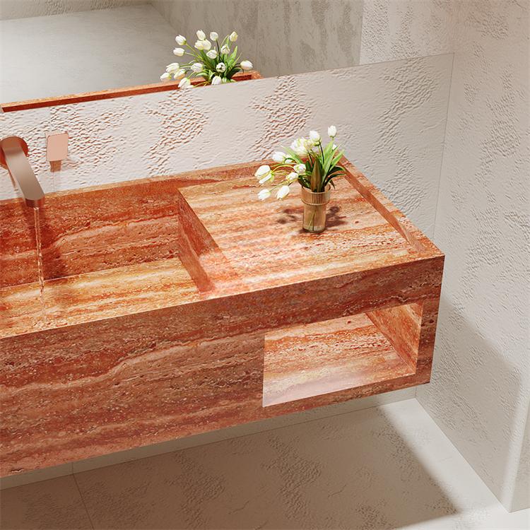 Elio Red Cave Antique Marble Sink